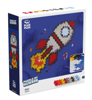 Plus Plus Puzzle by number Rakieta 500 elementów 3930