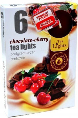 PODGRZEWACZ 6 SZTUK TEA LIGHT "Chocolate-Cherry"