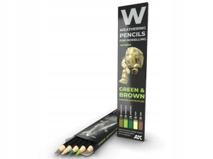 Ołówek zestaw Green & brown 5szt. AK10040 AK