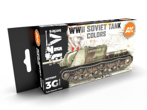 Zestaw farb WWII Soviet tank AK11657 Interactive