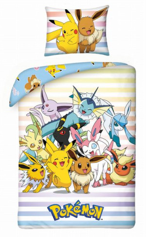 Pościel bawełniana 140x200  Pokemon Oryginalna Pikachu