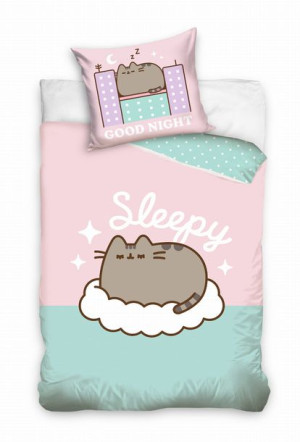 Pościel Bawełniana 140x200 Pusheen Kotek