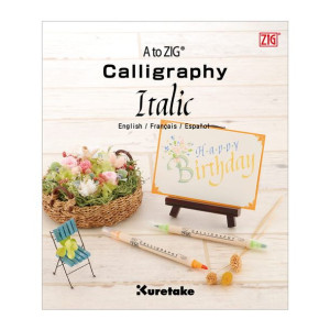 Książka do nauki kaligrafii Kuretake A to ZIG Calligraphy Italic