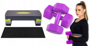 Zestaw Step 3stopniowy Hantle 2x2kg Prezent Żony