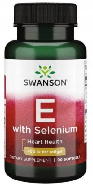 Swanson Witamina E + Selen 90k. Prostata Plemniki