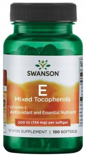 Swanson Witamina E mieszanka 200IU 100k. Cera
