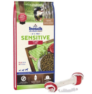 Bosch Sensitive Lamb & Rice, jagnięcina i ryż (nowa receptura) 15kg + MACED