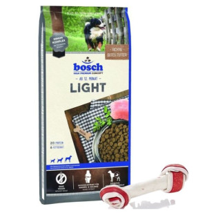 BOSCH Light 12,5kg + MACED Kość Wiązana Biała Bekon 21cm