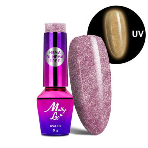 Lakier hybrydowy MollyLac Night Glowing 5g Nr 674 One Caress