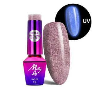 Lakier hybrydowy MollyLac Night Glowing 5g Nr 673 Higher Love