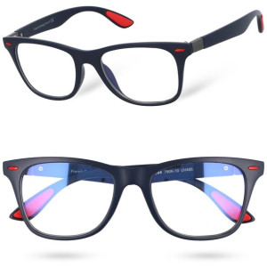 Męskie okulary zerówki do komputera z filtrem Blue Light