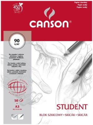 Blok do szkicu CANSON Student  A3 90 g 50 ark.