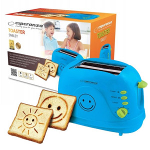 Toster Smiley Niebieski Opiekacz Do Kanapek 750 W