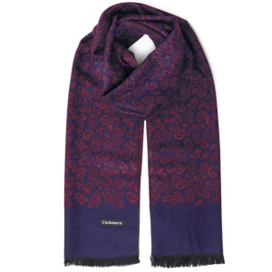 Męski szal kaszmirowy paisley HXM-16 bordowy
