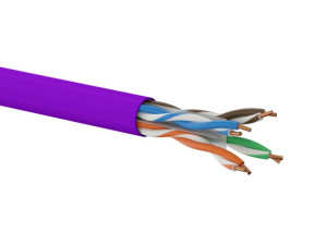 Kabel UTP kat.6 LSOH 4x2x23AWG Dca 500m FIOLETOWA powłoka ALANTEC