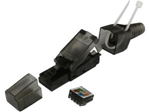 Wtyk RJ45 UTP kat.6A 10G POE+, beznarzędziowy na "gruby" drut ALANTEC