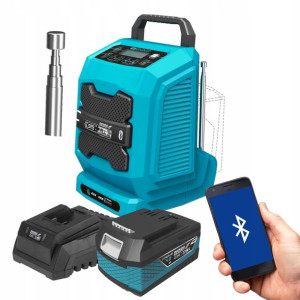 DEDRA RADIO AKU 18V bluetooth budowlane USB + 4Ah