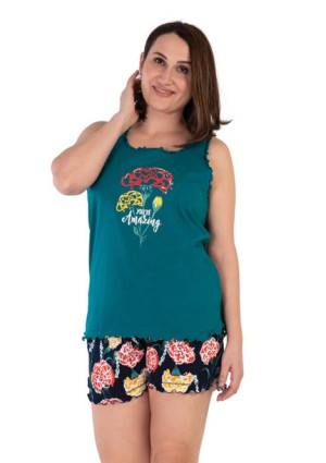 Piżama Damska Vienetta bawełna +Size 1XL plus size