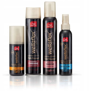 Wellaflex Zestaw Lakier Pianka Spray Żel do Włosów