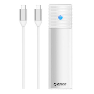 Obudowa zewnętrzna dysku M.2 SATA/NVMe, Orico PWDM2-G2-WH-EP, USB-C, 10Gbps