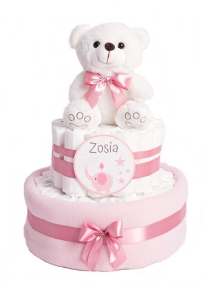 TORT z PIELUSZEK pampersów pieluch dla dziewczynki roczek rozm.3