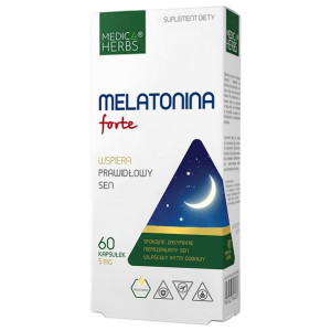 MELATONINA FORTE 5mg 60szt Medica GŁĘBOKI SEN