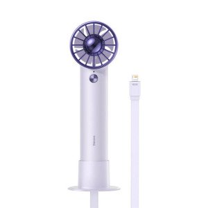 Przenośny wentylator ręczny Baseus Flyer Turbine + kabel Lightning (fiolet