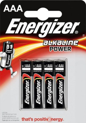 Bateria Energizer Alkaline Power Aaa Lr03 1,5v 4szt.