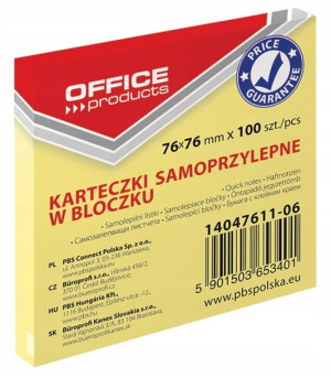 Bloczek Samoprzylepny,notes,karteczki, 76x76mmx100