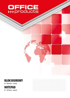 Blok biurowy szkolny A4 w kratkę 100 kartek