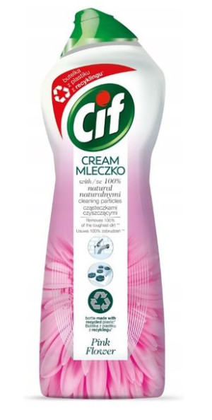 Cif Mleczko Pink Flowers Kwiatowe