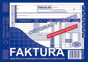 Druk Faktura Vat 103-xe A5 / 1+2 / Wzór Pełny