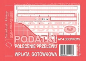 Druk Polecenie Przelewu 476-5m A6 4 Odc Podatki