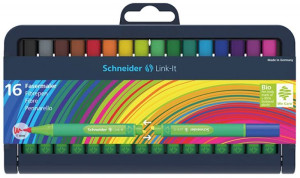 Flamaster Schneider Link-it, 1,0mm, Stojak 16 Szt.