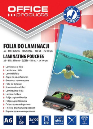 FOLIA DO LAMINOWANIA A6 2x100mik transpar. 100szt