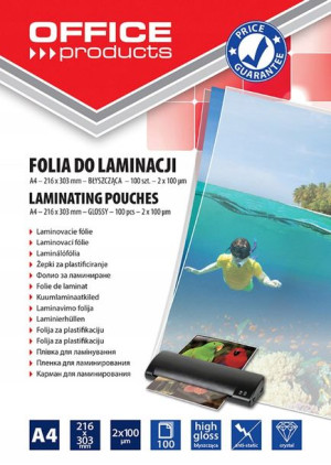 Folia Laminacyjna Do Laminowania A4 100mic ,100kpl