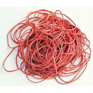 Gumki Recepturki Mocne 100g 50mm Czerwone