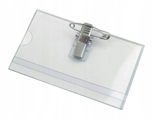 Identyfikator Z Klipsem I Agrafką 90x57mm, 50 Szt.