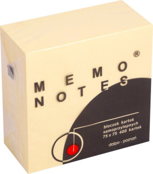 Karteczki Memo Samoprzylepne Notes 75 X 75 Żółte