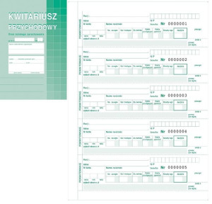 Kwitariusz Przychodowy Numerowany A5 400-3 Mip F.v