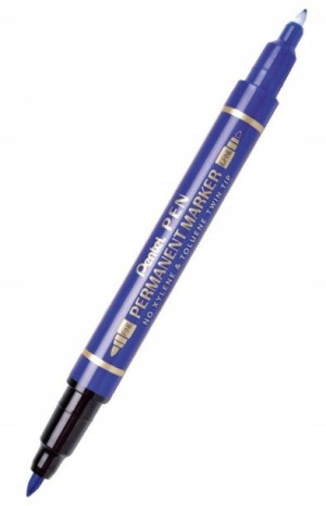 Marker foliopis Pentel dwie końcówki N75W niebiesk