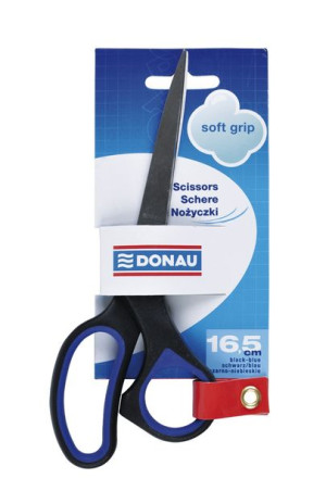 Nożyczki Biurowe Donau Soft Grip, 16,5cm, Niebiesk
