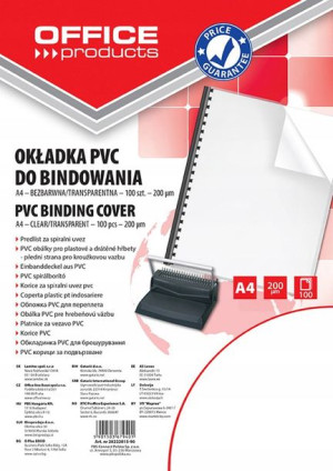 Okładki Do Bindowania A4 Foliowe Transparentne 100 Szt.