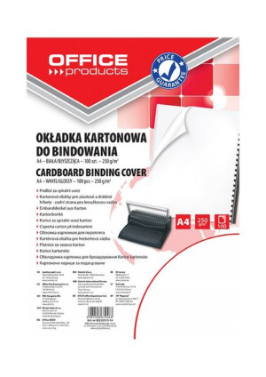 Okładki Do Bindowania Karton A4 100szt. Białe