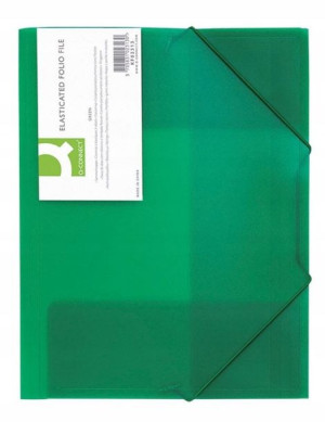 Teczka Z Gumką Plastikowa A4 Transparentna Zielony
