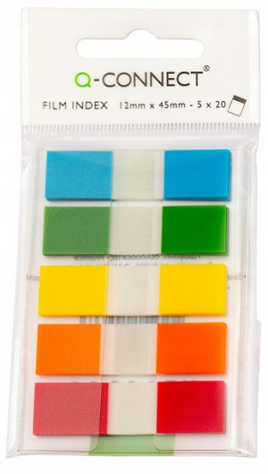 Zakładki Indeksujące 12x45mm 100 Kart.mix Kolorów