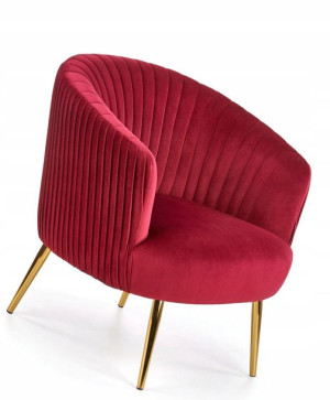 Fotel Muszelka Klubowy Wypoczynkowy Glamour Bordo