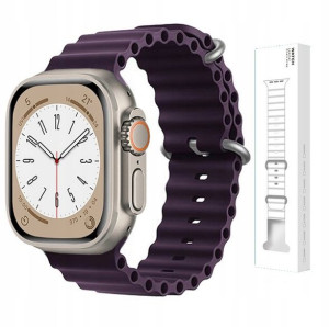 PASEK OCEAN DO APPLE WATCH 42/44/45/49mm Jagodowy