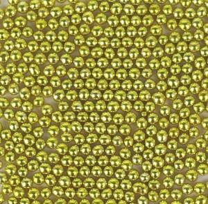 PEREŁKI CUKROWE BŁYSZCZĄCE złote jasne 5mm - 50g