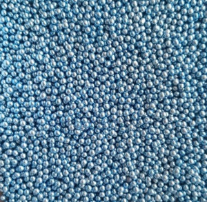 PEREŁKI CUKROWE METALICZNE niebieski jasne 4mm 25g